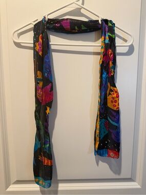 Colorful Cats Multicolor Printed Scarf - Women's Accessory